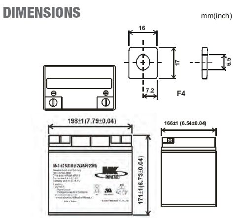 MK Battery M40 Sealed AGM Battery