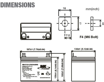 MK Battery M50 Sealed AGM Battery